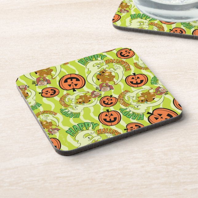 Posavasos Scooby-Doo | Patrón de Halloween Feliz (Lado Izquierdo)