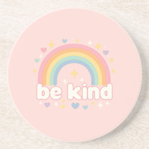 Posavasos Sé Amable – Arcoíris Pastel de Positividad