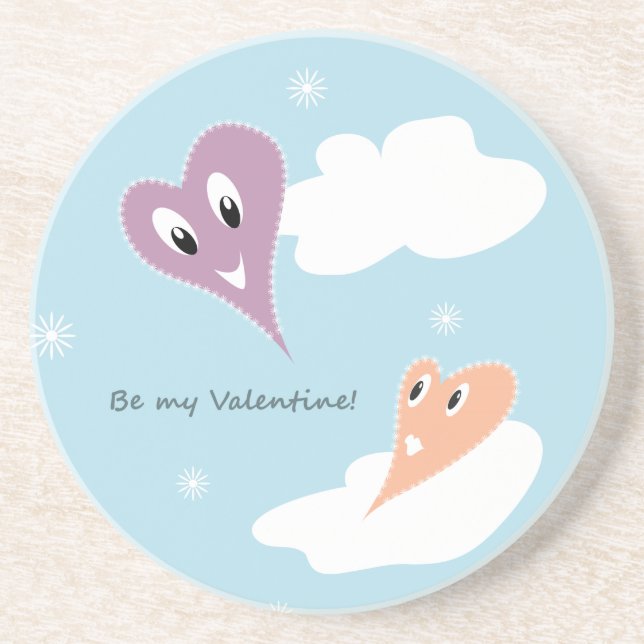 Posavasos Sé mi San Valentín (Frente)