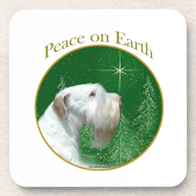 Posavasos Sealyham Terrier Peace on Earth (Frente)