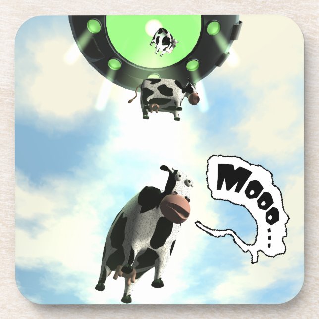 Posavasos Secuestro de vacas de OVNI (Frente)