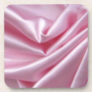 Posavasos Seda Rosa Con Anillos Bodas