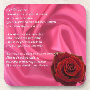 Posavasos Seda rosada y rosa rojo - práctico de costa del