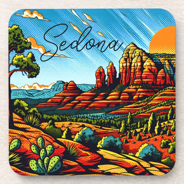 Posavasos Sedona, cañón rojo de Arizona (Frente)