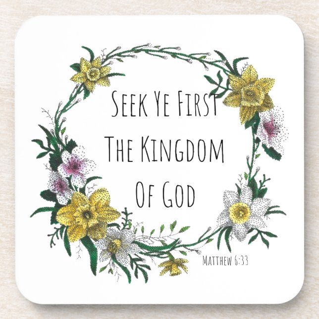 Posavasos Seek Ye First the Kingdom Coaster (Frente)