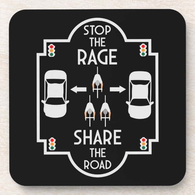 Posavasos Seguridad vial en bicicleta (Frente)