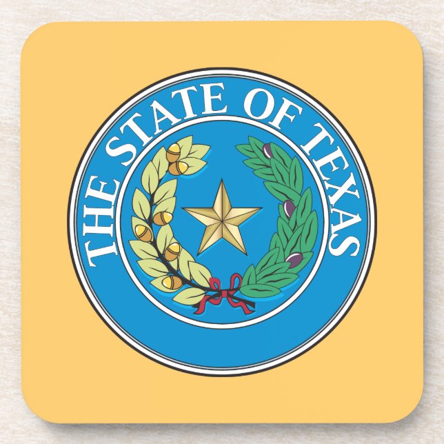 Posavasos Sello de Estado de Texas (Frente)
