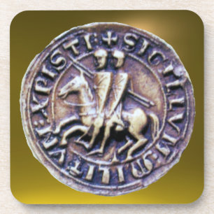 Posavasos SELLO DE LA PLANTILLA DE KNIGHTS Gem amarillo