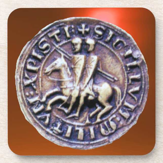 Posavasos SELLO DE LA PLANTILLA DE KNIGHTS naranja (Frente)