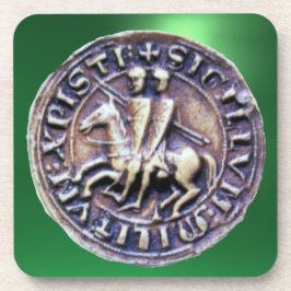 Posavasos SELLO DE LA PLANTILLA DE KNIGHTS verde