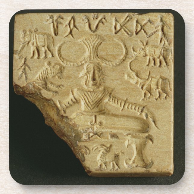 Posavasos Sello de Pasupati de la esteatita, Mohenjodaro, (Frente)