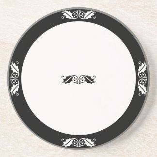 Posavasos Semana Santa - Hojas holly en blanco y negro