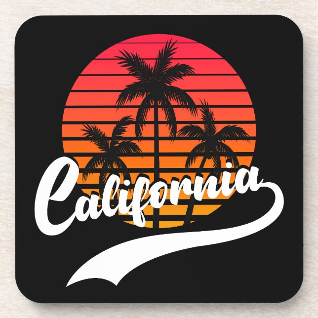 Posavasos Semana Santa Retro De California Y Palmeras (Frente)