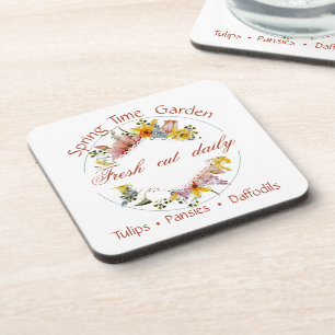 Posavasos señal de jardín de primavera