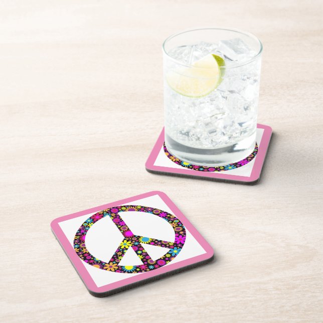 POSAVASOS SEÑAL DE PAZ DE FLORAL GROOVY (Lado Derecho)