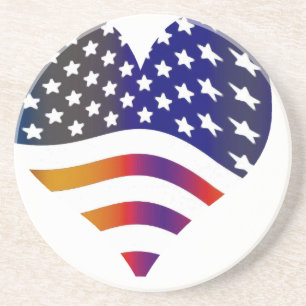 Posavasos señale las rayas americanas de las tropas por