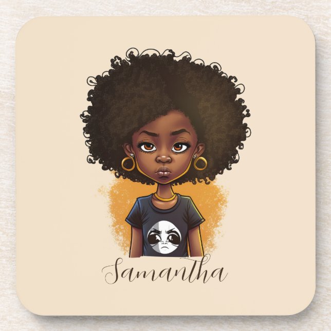 Posavasos Sencilla mujer africana (Frente)