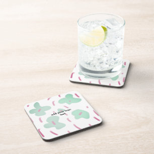 Posavasos Sencillo logo de personalizado minimalista y elega