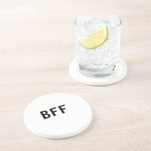 Posavasos Sencillo minimalista BFF mejores amigos familia no