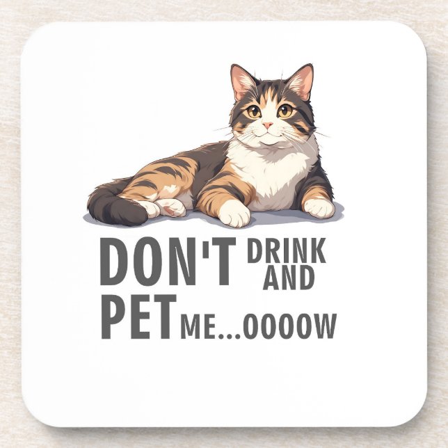 Posavasos Sencillos pero adorables Chistes Graciosos Cat (Frente)