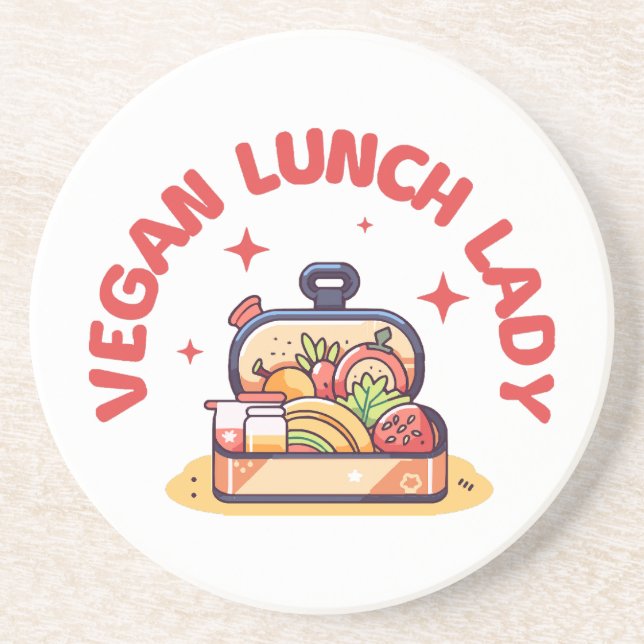 POSAVASOS SEÑORA ALMUERZO VEGANO (Frente)