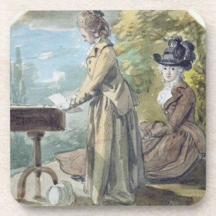 Posavasos Señora Francisco Scott y señora Elliot, c.1770