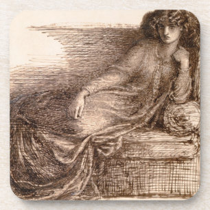 Posavasos Señora Jane Morris Reclining en un sofá