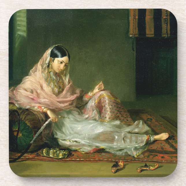 Posavasos Señora musulmán Reclining, 1789 (aceite en lona) (Frente)