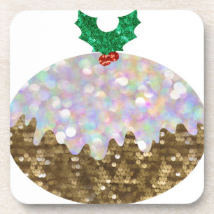 Posavasos sequin christmas puddings