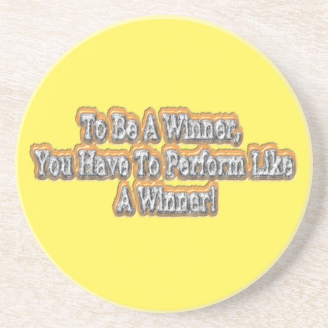 Posavasos "Ser Ganador" Diseño Cuto. ¡Hazte con una en Zazzl (Frente)