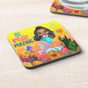 Posavasos Ser Mer-mazing bajo el tema de la sirena marina