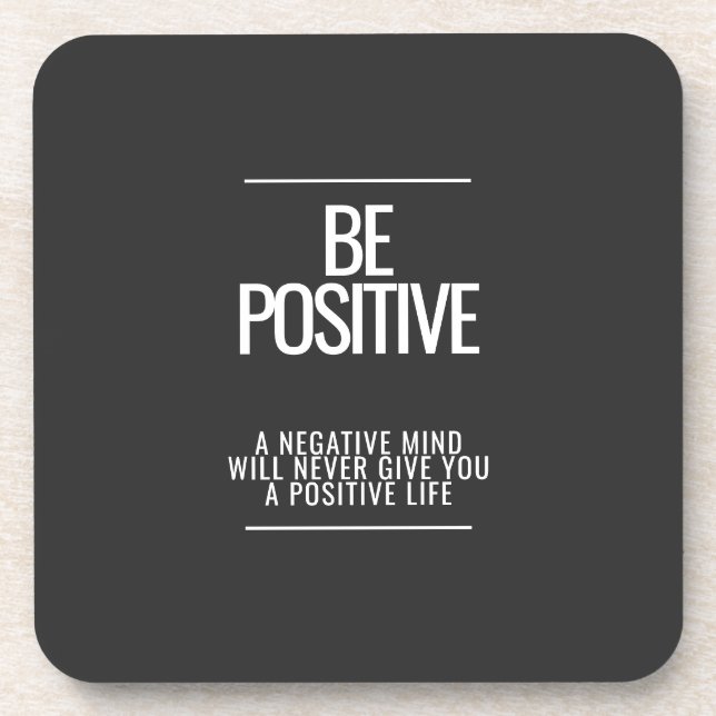 Posavasos Ser una montaña rusa positiva (Frente)