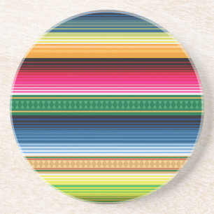 Posavasos Serape combinado mexicano tradicional