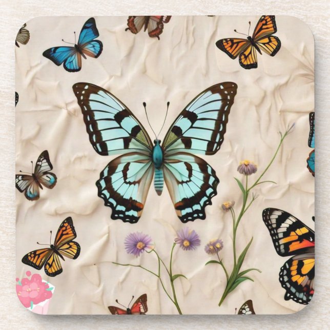 Posavasos "Serene Butterfly Elegance" (Frente)