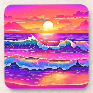 Posavasos Serenidad Retro Wave Sunset