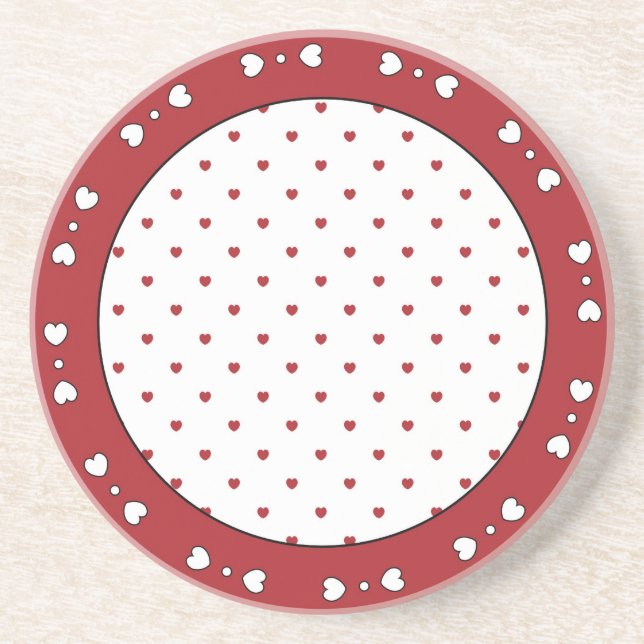 Posavasos Serie Heart: la montaña rusa derramada en el coraz (Frente)