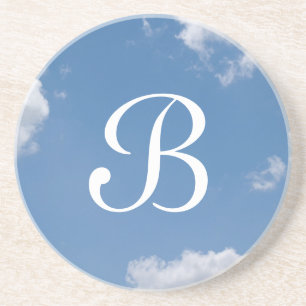Posavasos Serie Misc: nubes en un cielo azul