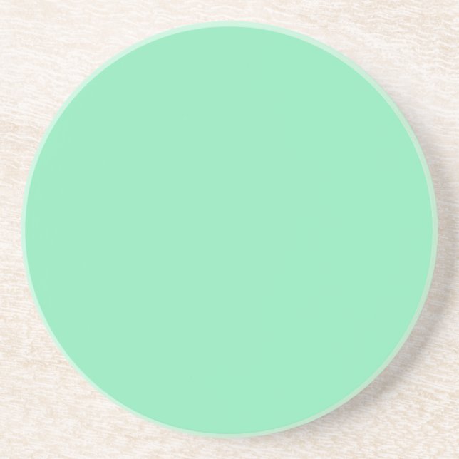 Posavasos Serie sólida: escayola verde suave (Frente)