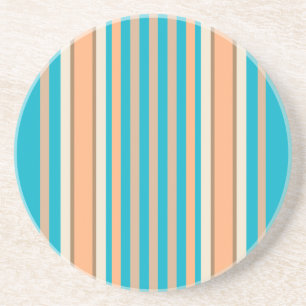 Posavasos Serie Stripe: Blue & Tan Coaster