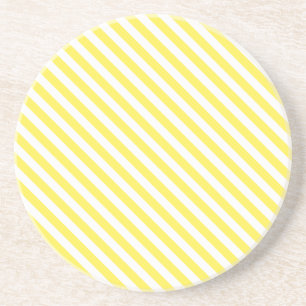 Posavasos Serie Stripe: yeso amarillo y blanco