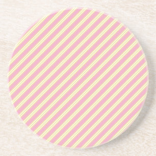 Posavasos Serie Stripe: yeso rosado y dorado