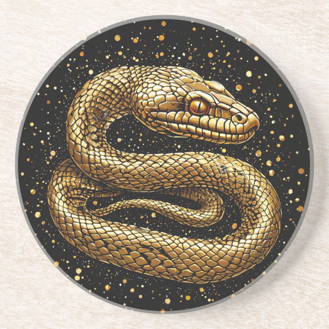 Posavasos Serpiente dorada (Frente)