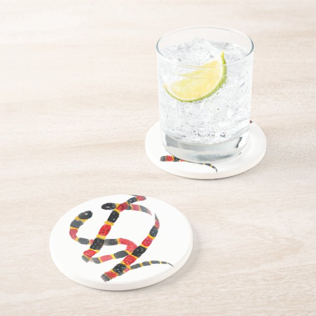 Posavasos Serpientes de Arte Animal Salvaje (Lado)