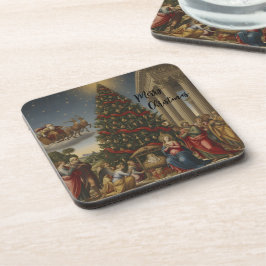 Posavasos Set 6 Nativity Santa Christmas Coasters