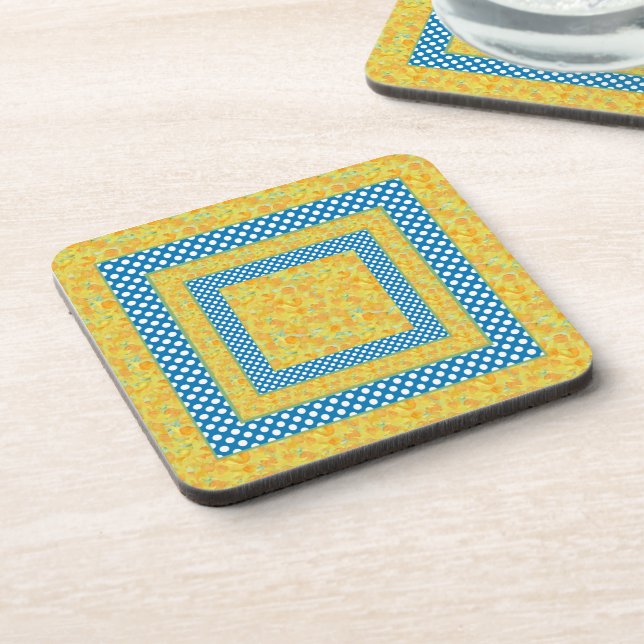 Posavasos Set de Encantadores: Daffodils de campo, puntos de (Lado Izquierdo)