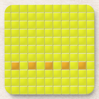 Posavasos Set de montaña - Cuadrados de mosaico en amarillo
