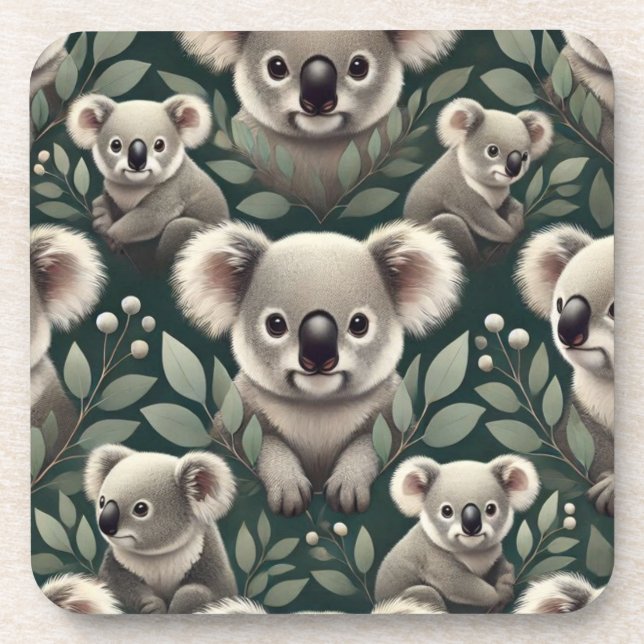Posavasos Set de montaña para bebidas de Koala (Frente)