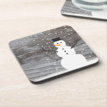 Posavasos Set of 6 drink coasters rustic Christmas snowman<br><div class="desc">Style, Individualize & Personalize almost anything that comes mind. Customize your whole world With A Wide Variety of Unique Zazzle Products to Choose from. Find Or Create those one-of-a-kind gifts you just cant find anywhere else. Merchandising in Unique Customizable Apparel & Unique Home Decor and much more. Inspired by the...</div>