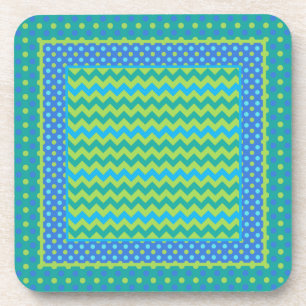 Posavasos Set of Coasters: Mix'n'Match Chevrons, Polka Dots