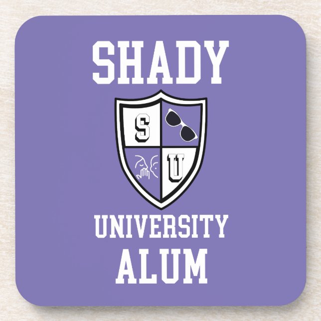 Posavasos Shady University Alum gossip grad periwinkle diver (Frente)